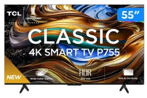 [Magazine Luiza/Do Brasil] Smart Tv 55 Led Tcl 55p755 Wi-Fi Bluetooth